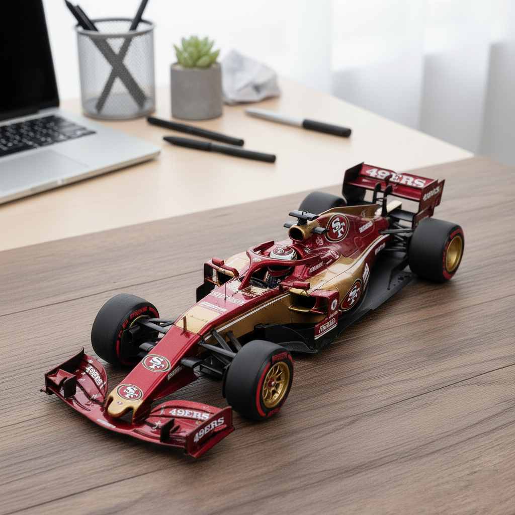 🏎️ NFL Team F1 Car Model — Team-Branded Formula-Style Display Model