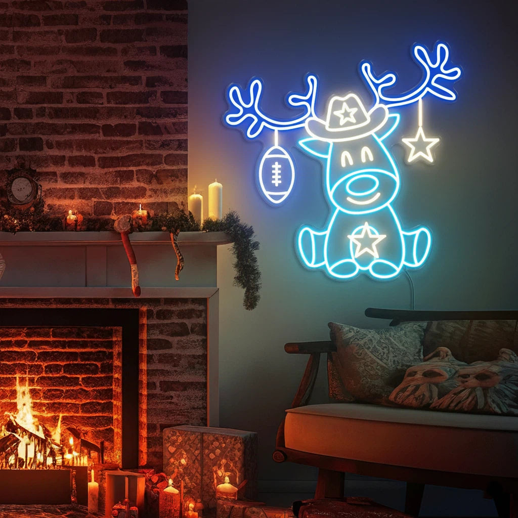 Christmas football team reindeer LED lights
