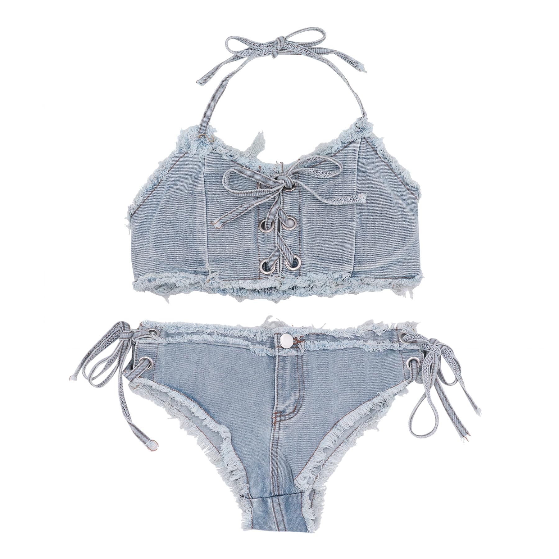 2024 New Fashion?? - Women's Sexy Denim Bikini Set ??