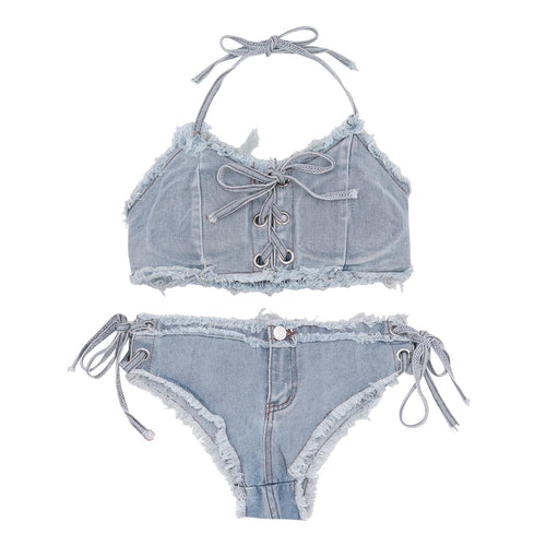 2024 New Fashion?? - Women's Sexy Denim Bikini Set ??