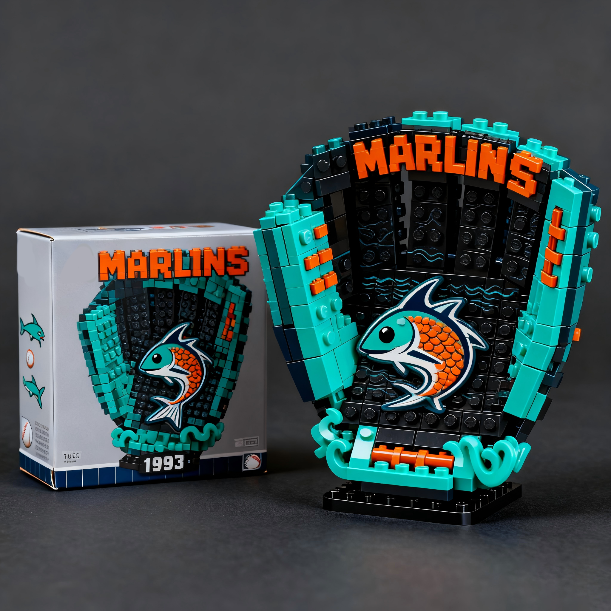 MLB Teams Baseball Glove Building Block Set