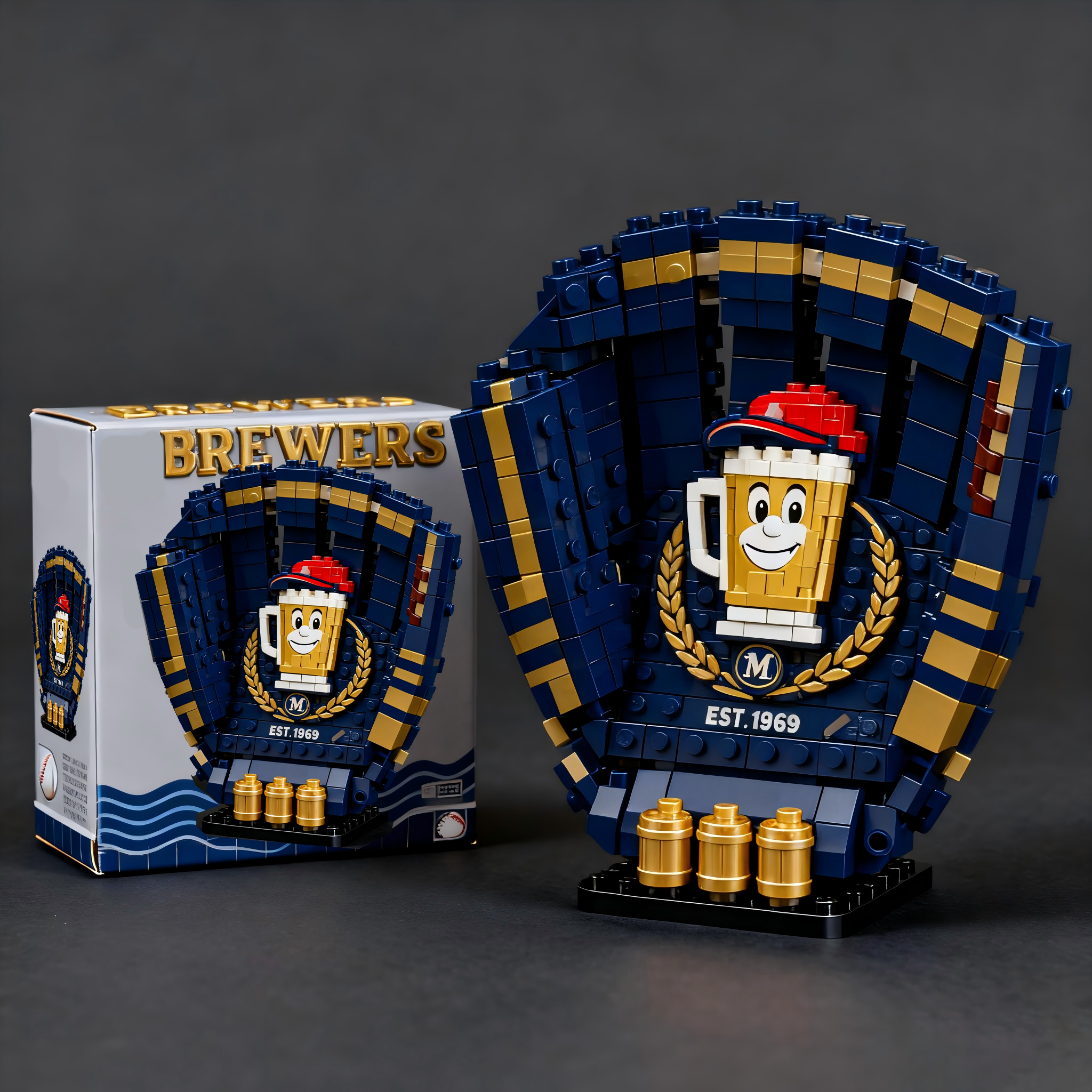 MLB Teams Baseball Glove Building Block Set