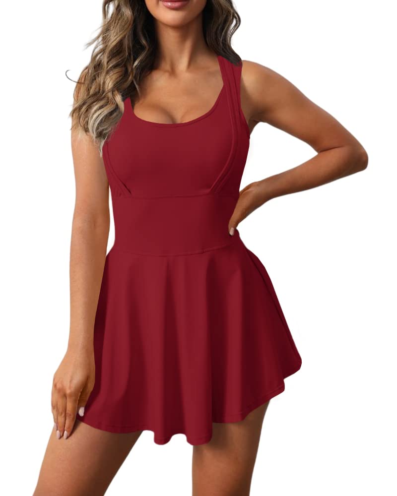 HOT SALE Women's Sleeveless Sports Dress With Built-in Shorts(Buy 2 Free Shipping)
