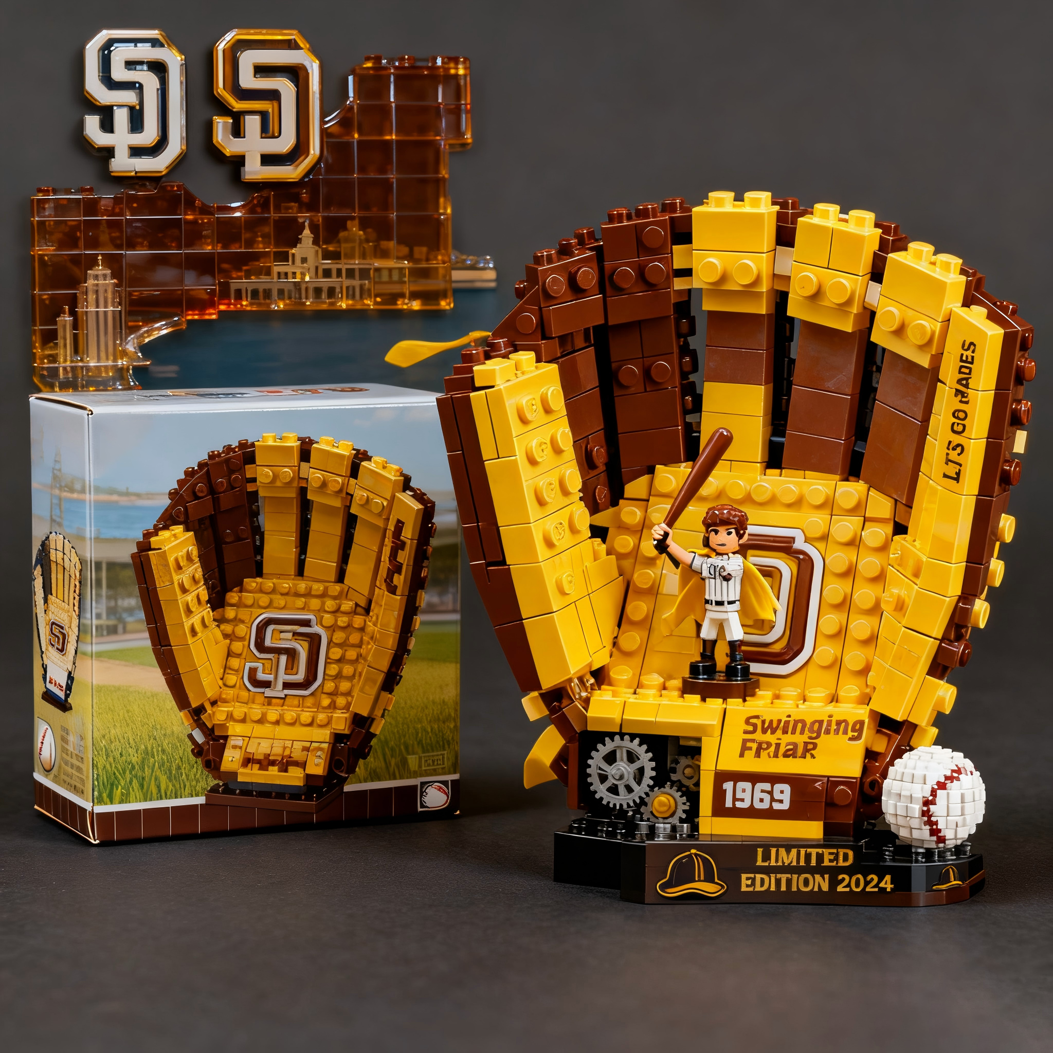MLB Teams Baseball Glove Building Block Set