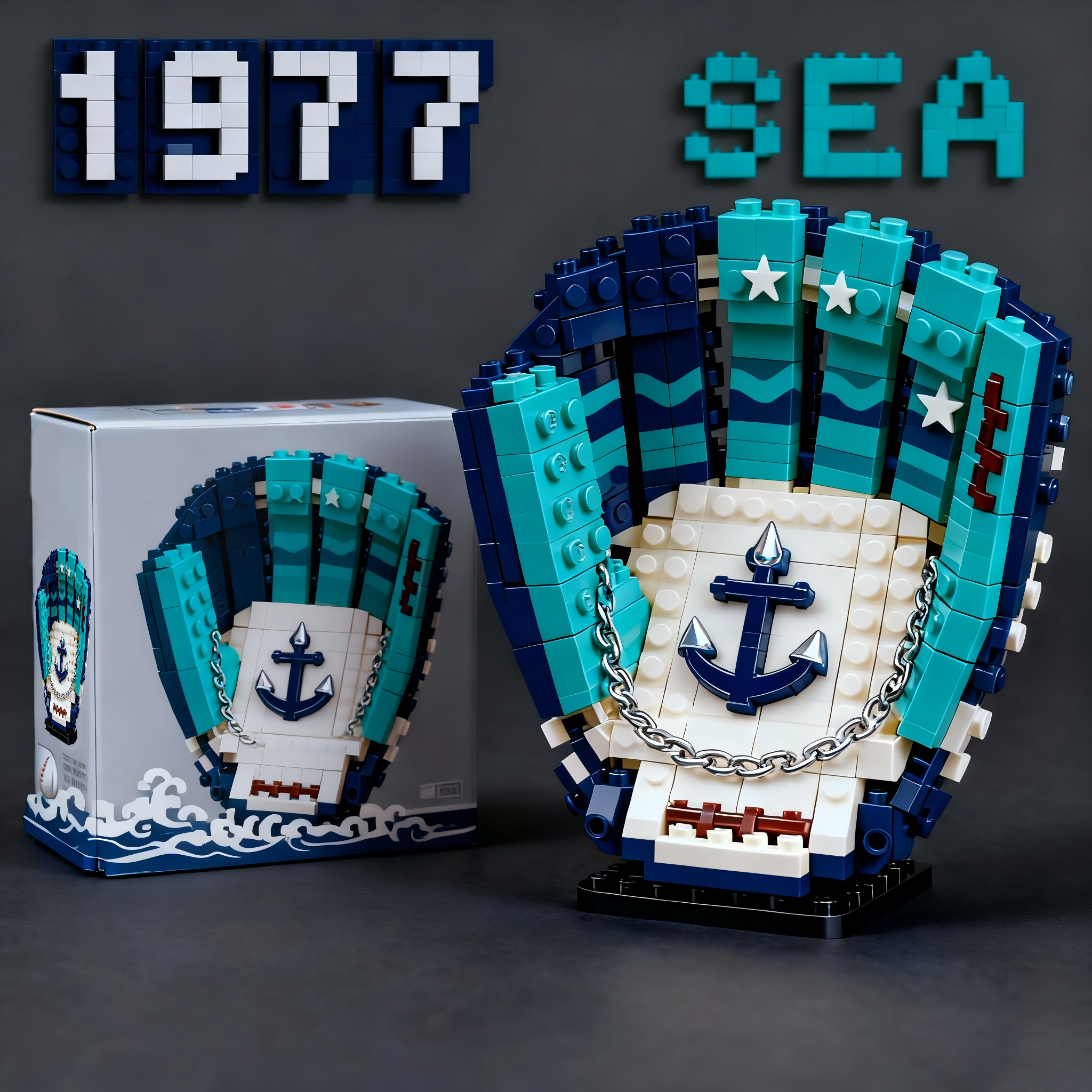 MLB Teams Baseball Glove Building Block Set