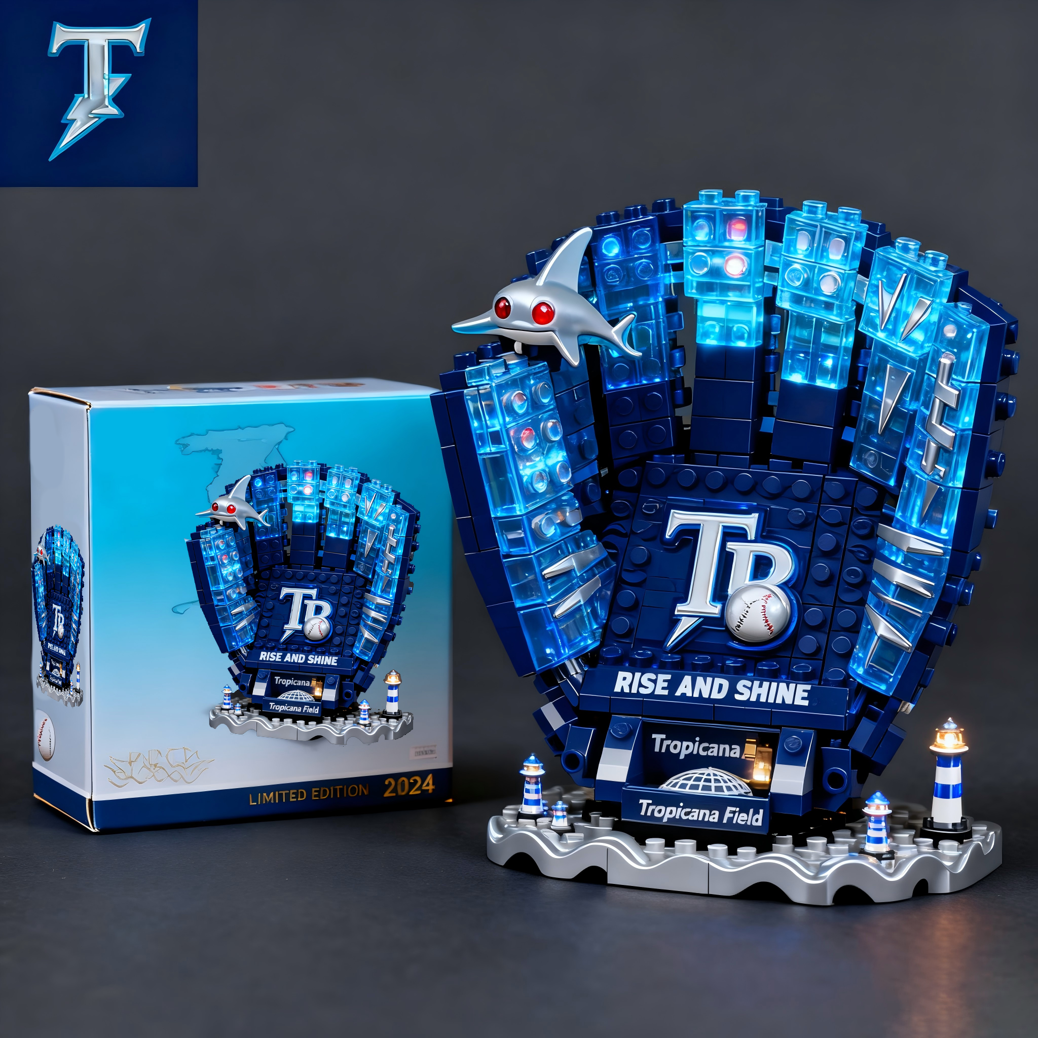 MLB Teams Baseball Glove Building Block Set