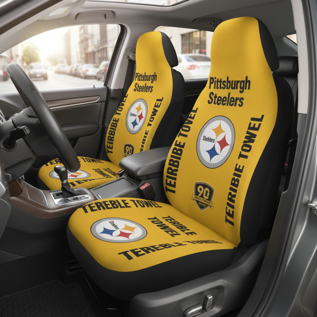 Pittsburgh Steelers Terrible Towel Car Seat Covers