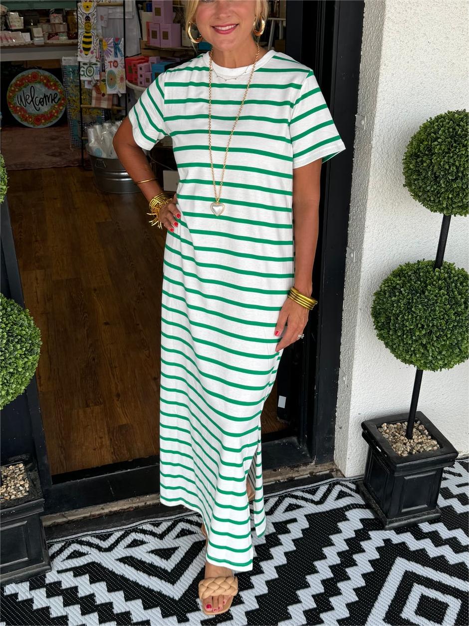 ?Women's Summer Striped T-Shirt Dress (Buy 2 Free Shipping)