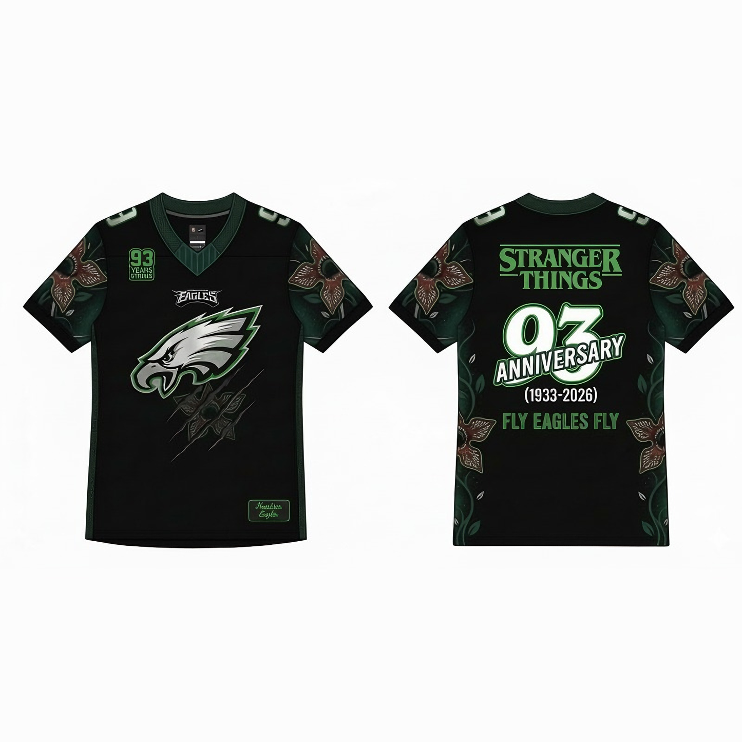 Stranger Things x Philadelphia Eagles 93rd Anniversary Jersey