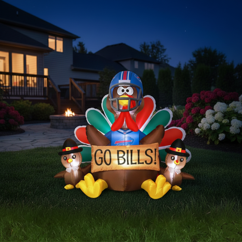 🎁BUY 2 GET 2 FREE🔥 NFL Team Inflatable Thanksgiving Turkey Decoration🦃