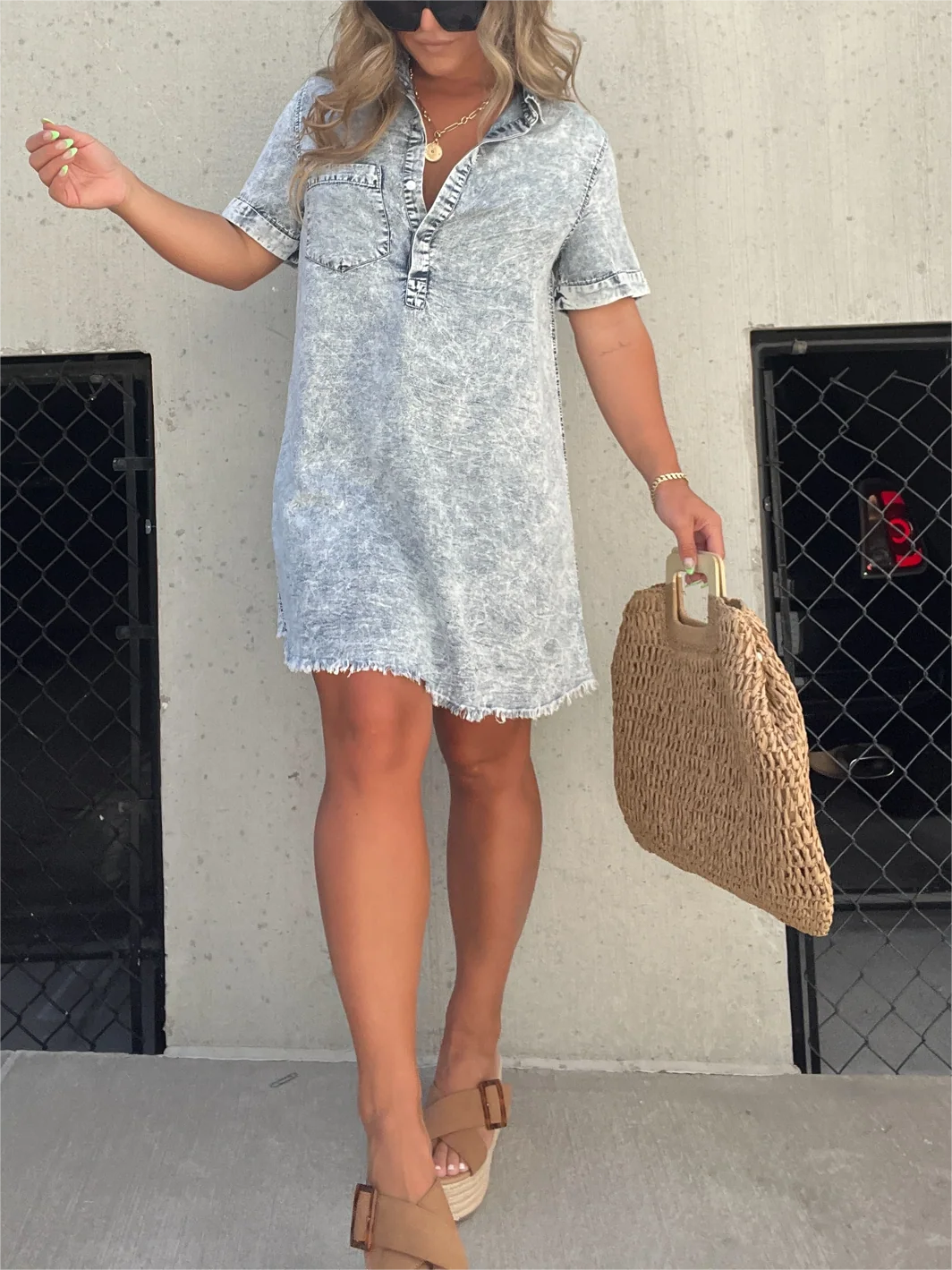 ✨Women's Washed Shirt Dress (Buy 2 Free Shipping)