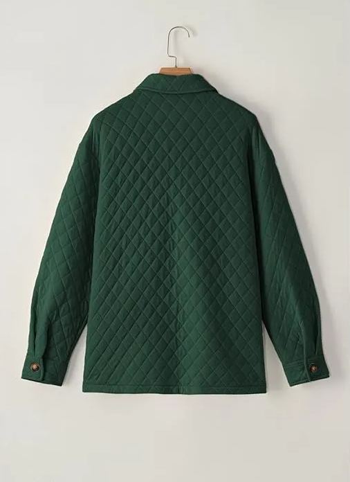 HOT SALE Women's Casual Button Down Long Sleeve Quilted Jackets
