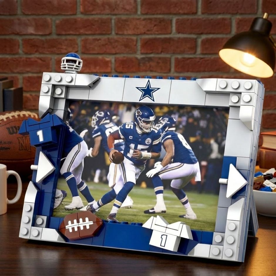 Football Team Spirit DIY Building Block Photo Frame
