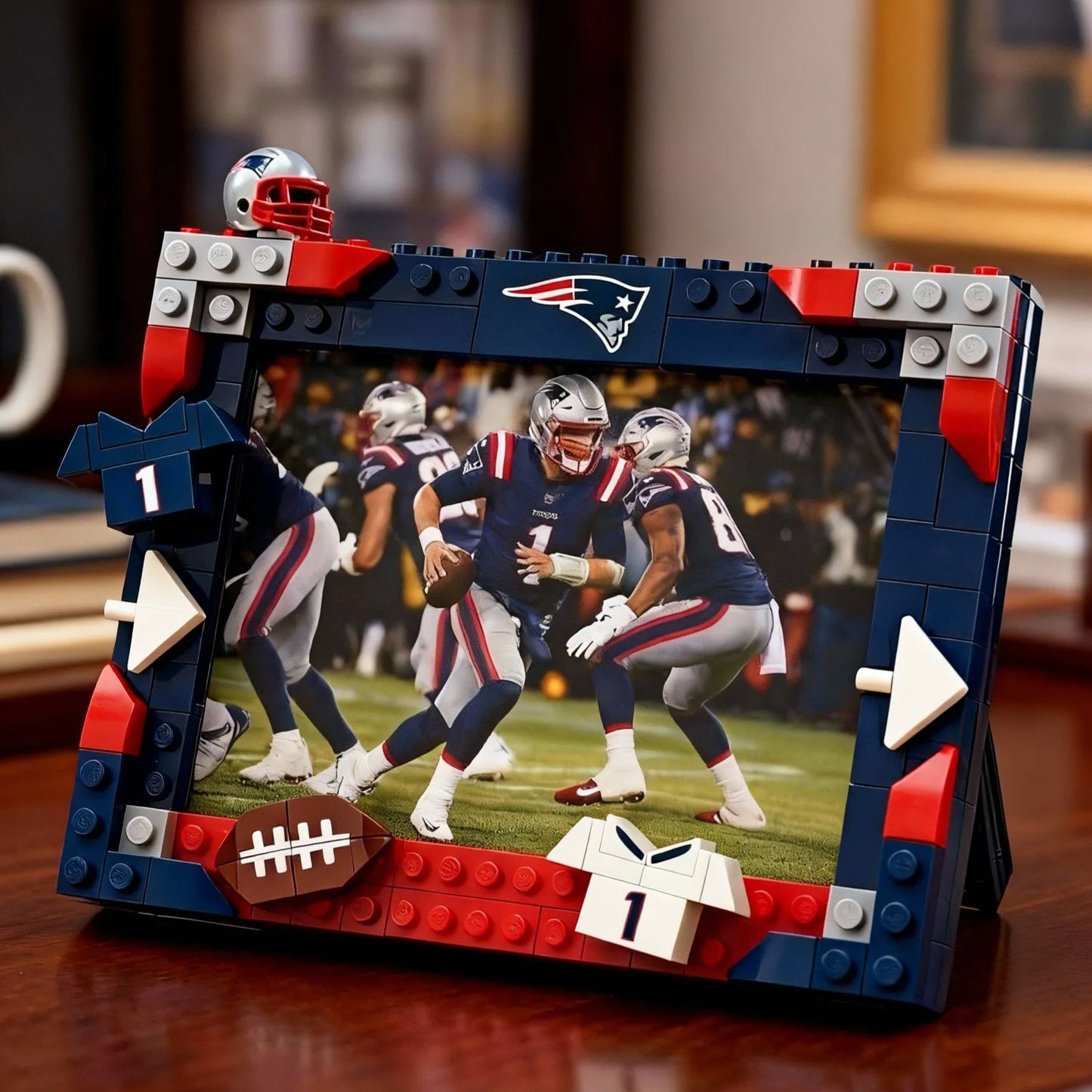 Football Team Spirit DIY Building Block Photo Frame