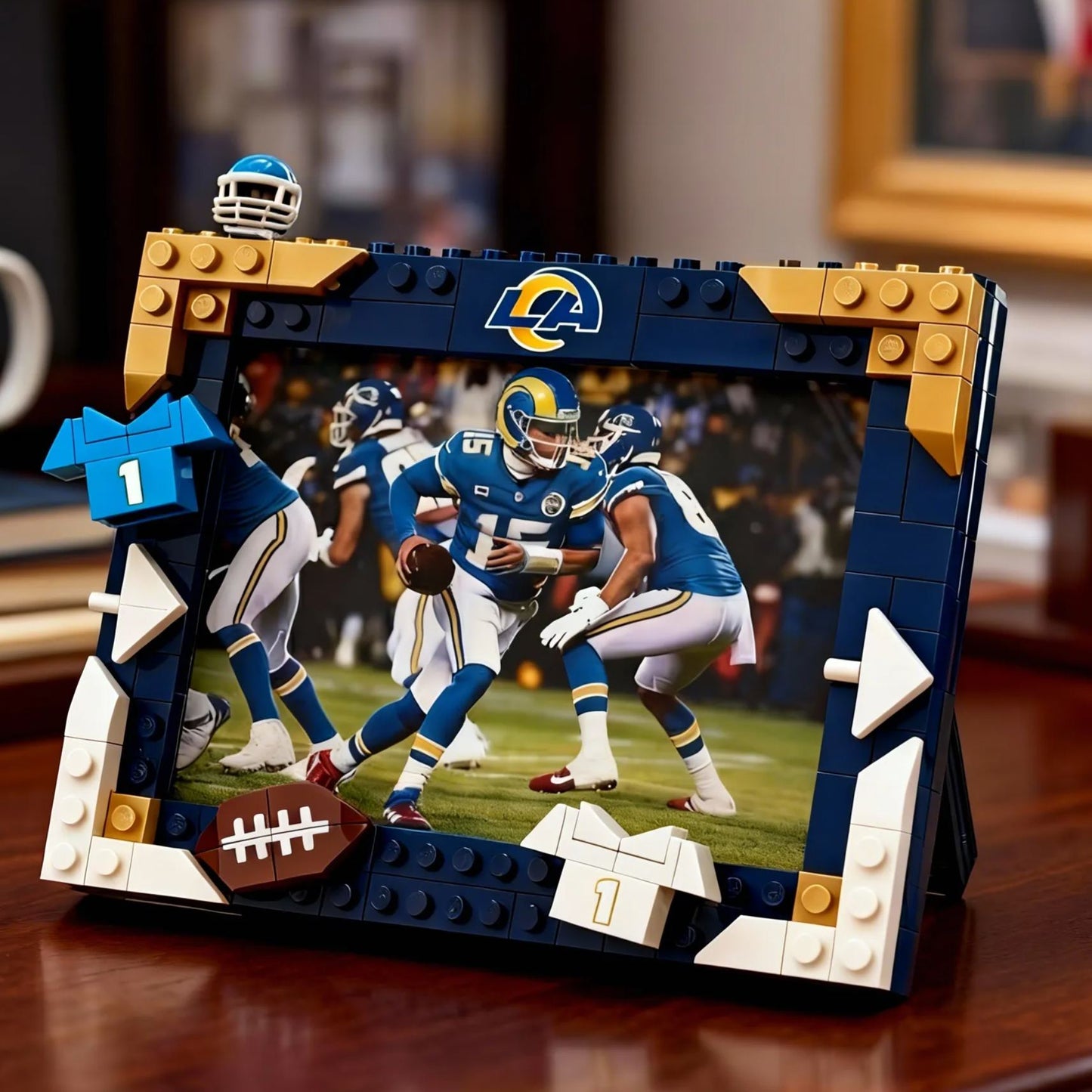 Football Team Spirit DIY Building Block Photo Frame