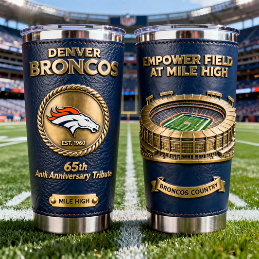Denver Broncos 65th Anniversary Tribute Tumbler – Empower Field Edition