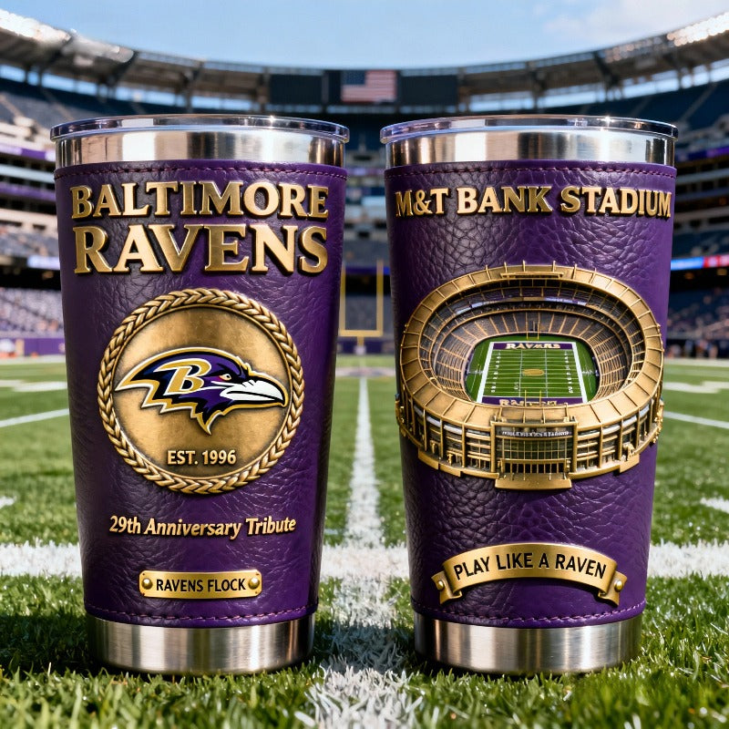 Baltimore Ravens 29th Anniversary Tribute Tumbler – M&T Bank Stadium Edition