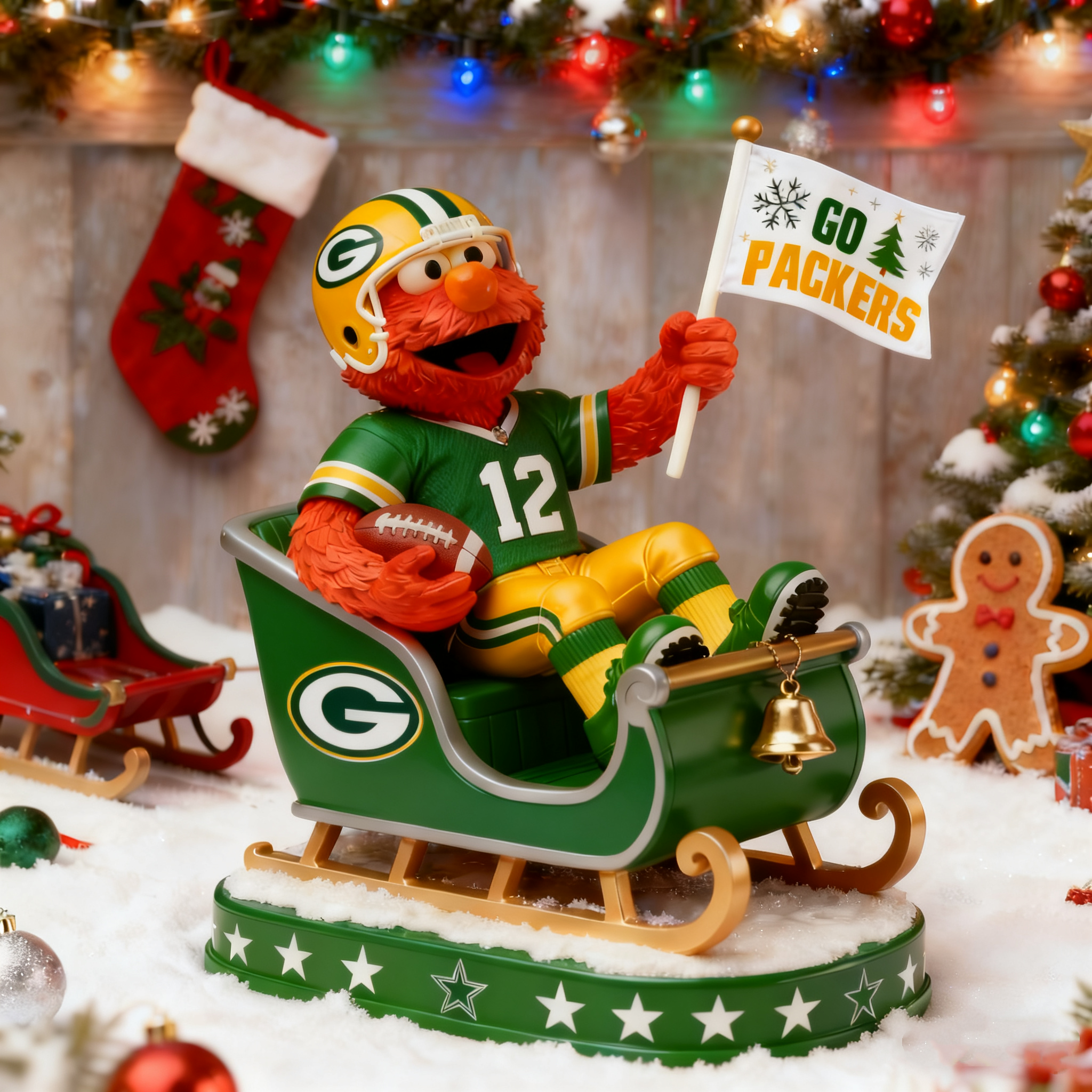 Sesame Street Elmo Holiday Sleigh Collectible Statues