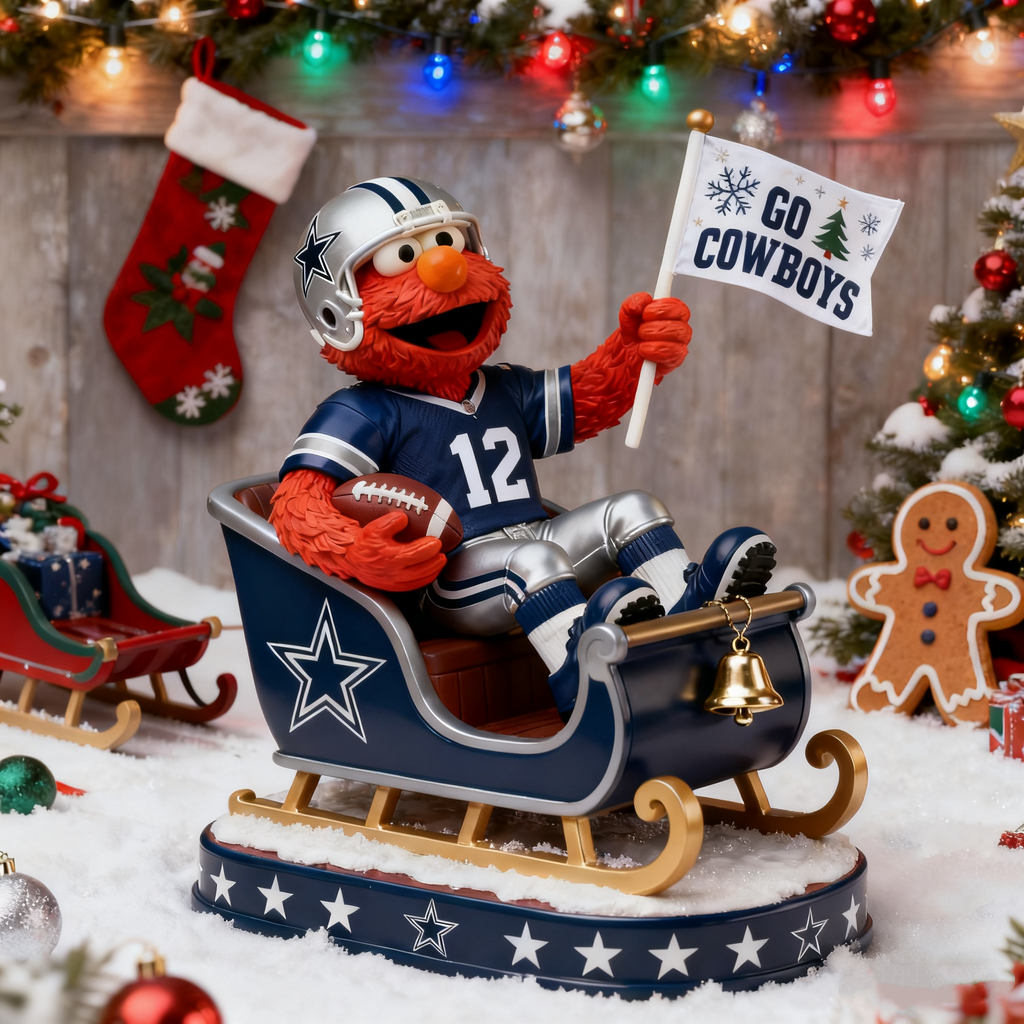 Sesame Street Elmo Holiday Sleigh Collectible Statues